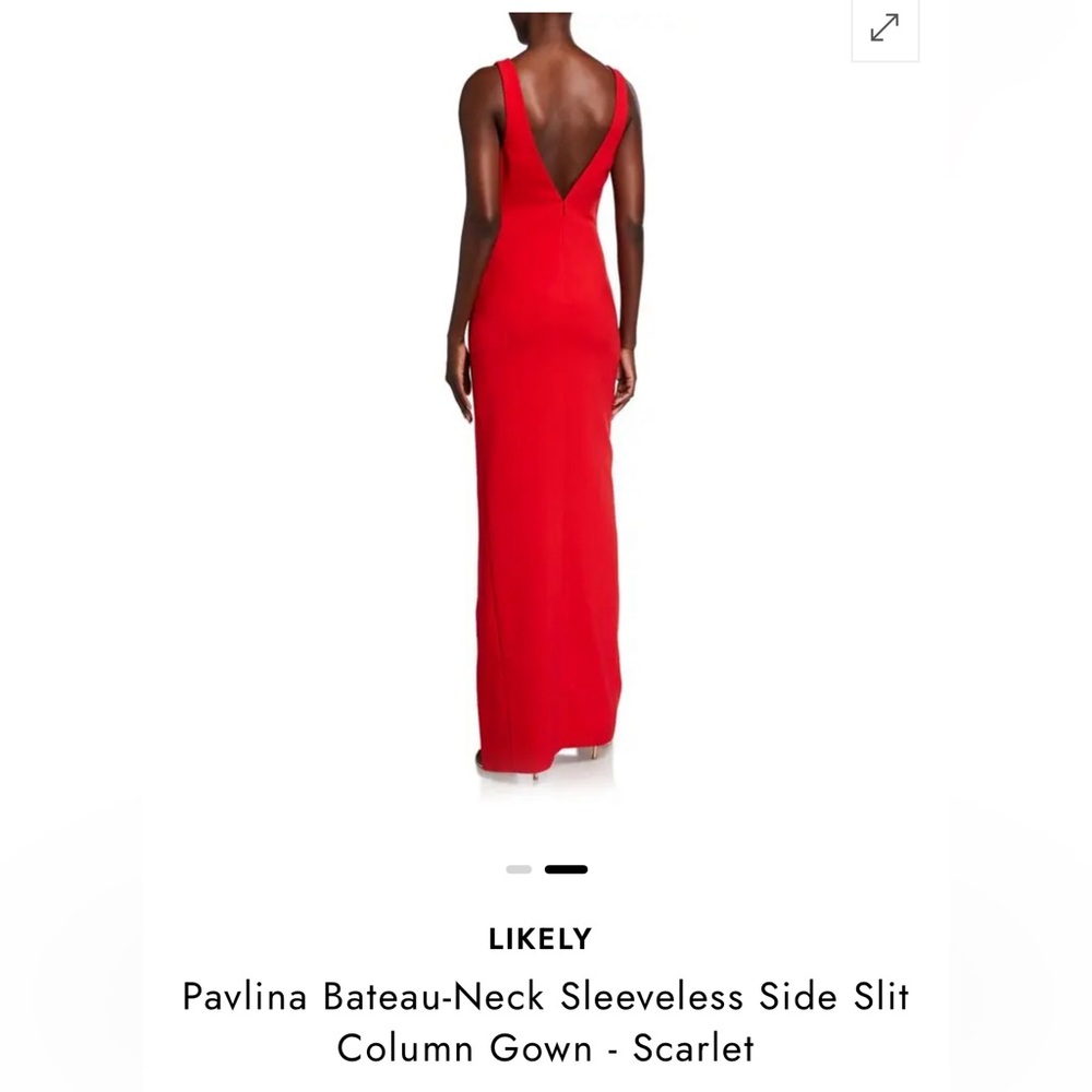 BRAND NEW Likely Red Dress Pavlina high slit